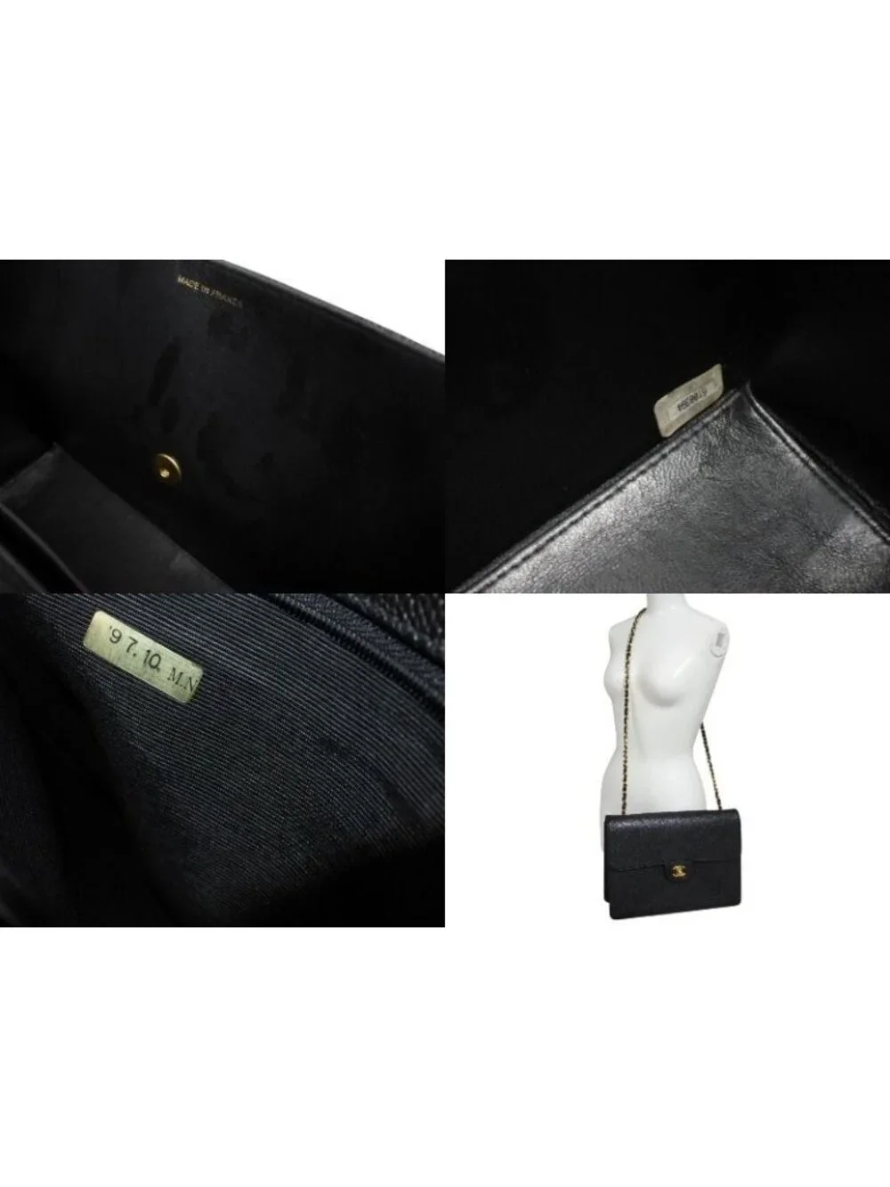Chanel Maxi Quilted 30 S Flap S Chain Shoulder Bag Caviar Leather CC Logo Gold